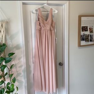 Revelry Mackenzie Chiffon Dress Size 2 P First Kiss Pink NWT Bridesmaid Matron